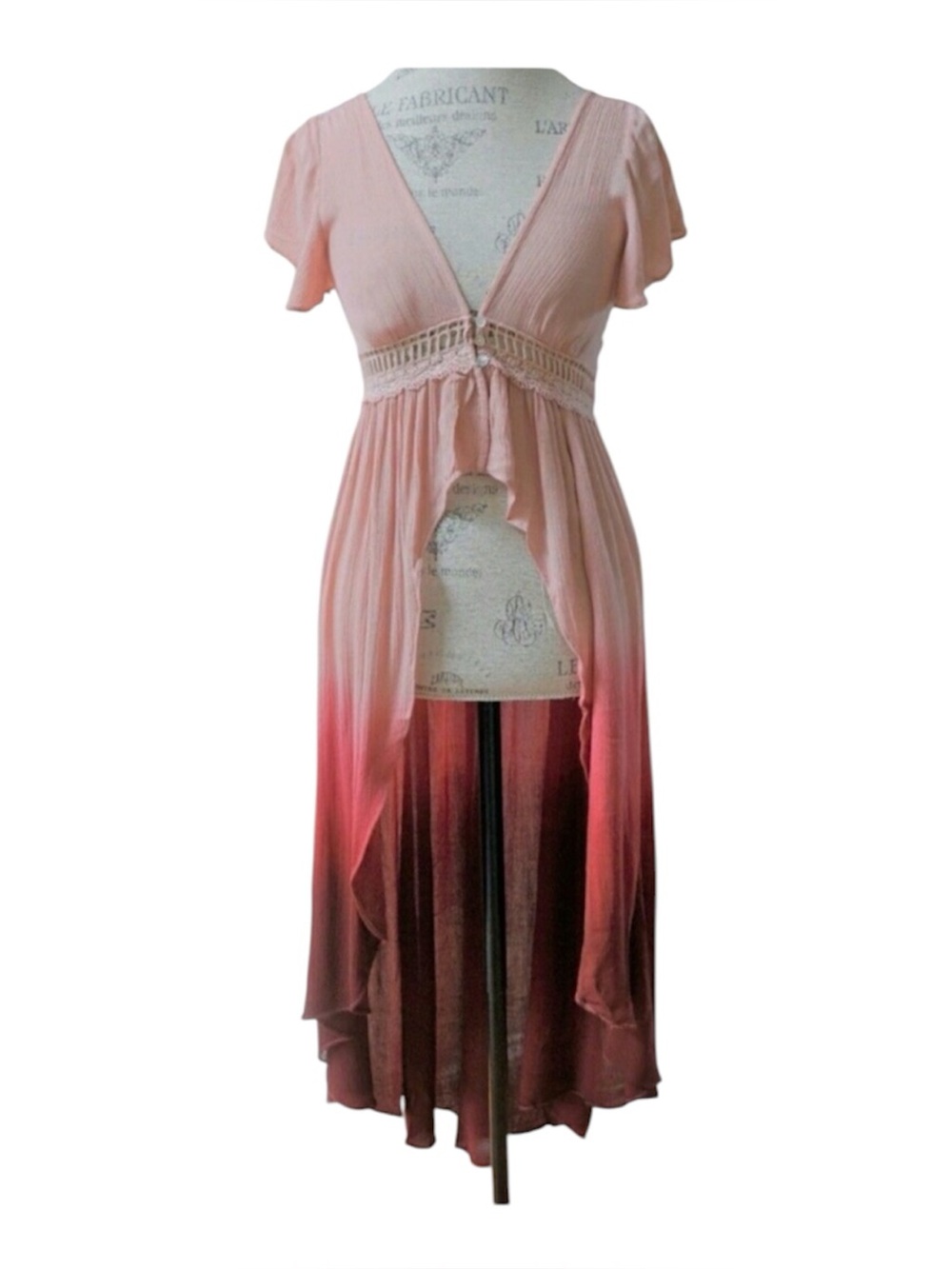 Ombre Dip Dyed Maxi Duster